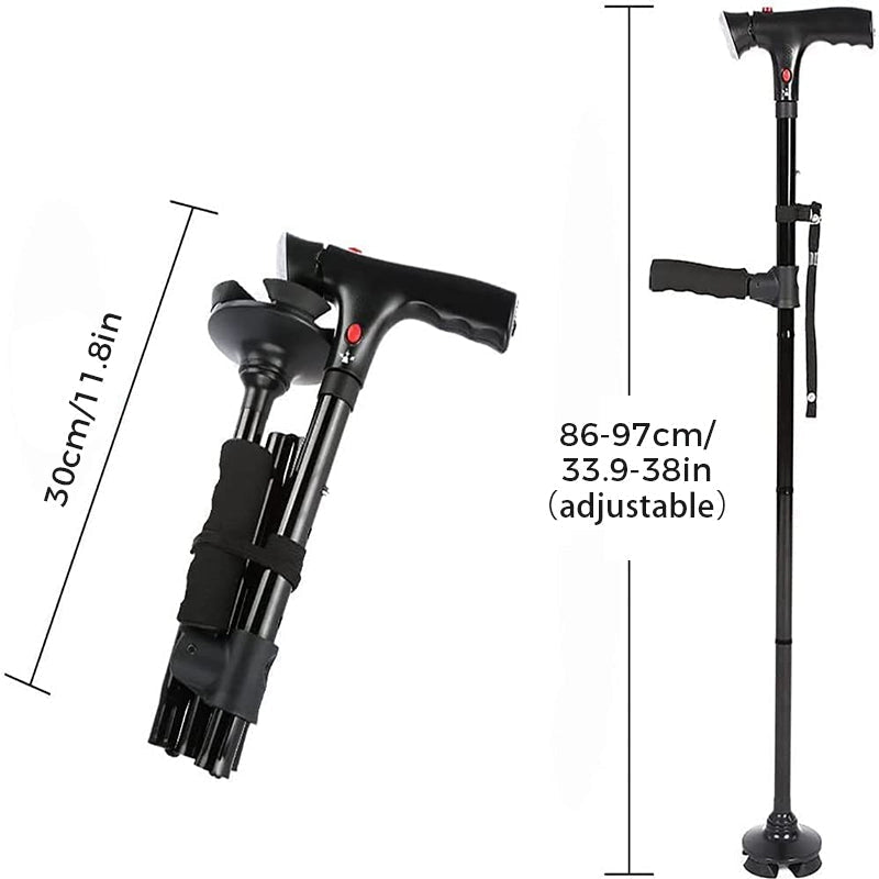 Skanto | Adjustable and Foldable Cane with LED Light