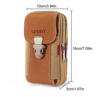Men's multifunctional belt phone bag