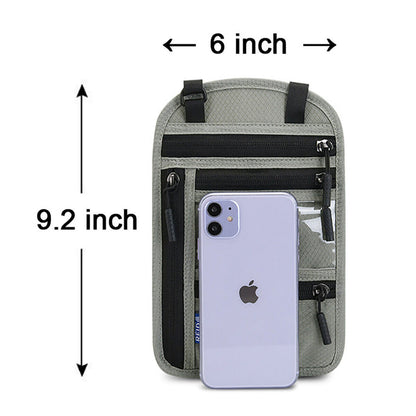 BowLift | Travel Neck Pouch Neck Wallet with RFID Blocking Passport Holder