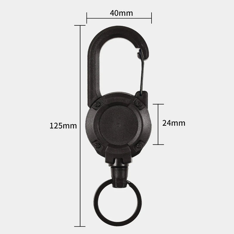 Skanto | Skanto Outdoor Automatic Retractable Wire Luya Tactical Keychain with Anti-theft