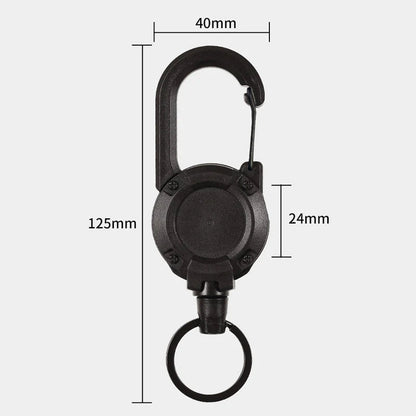 Skanto | Skanto Outdoor Automatic Retractable Wire Luya Tactical Keychain with Anti-theft