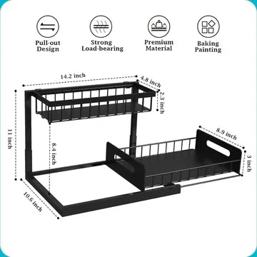 Skanto | 2-Tier Pull-Out Organizer for Under the Sink