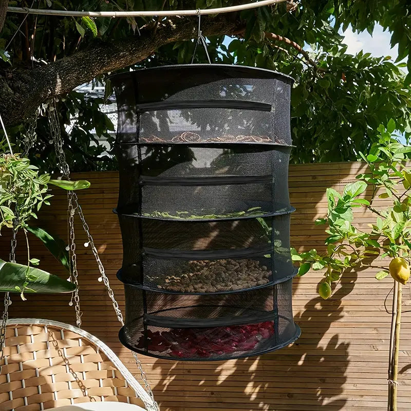 Skanto | Foldable Drying Basket for Fruits, Vegetables, and Herbs – Multi-layer Mesh Storage for Fast Drying Process