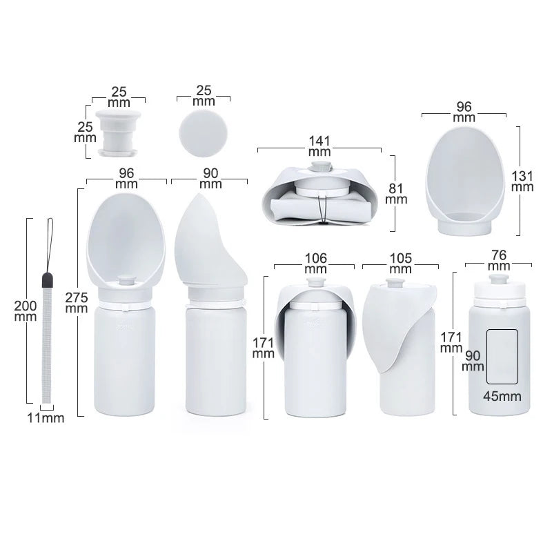 Skanto | 550ml Foldable & Leak-Proof Pet Water Bottle for Travel