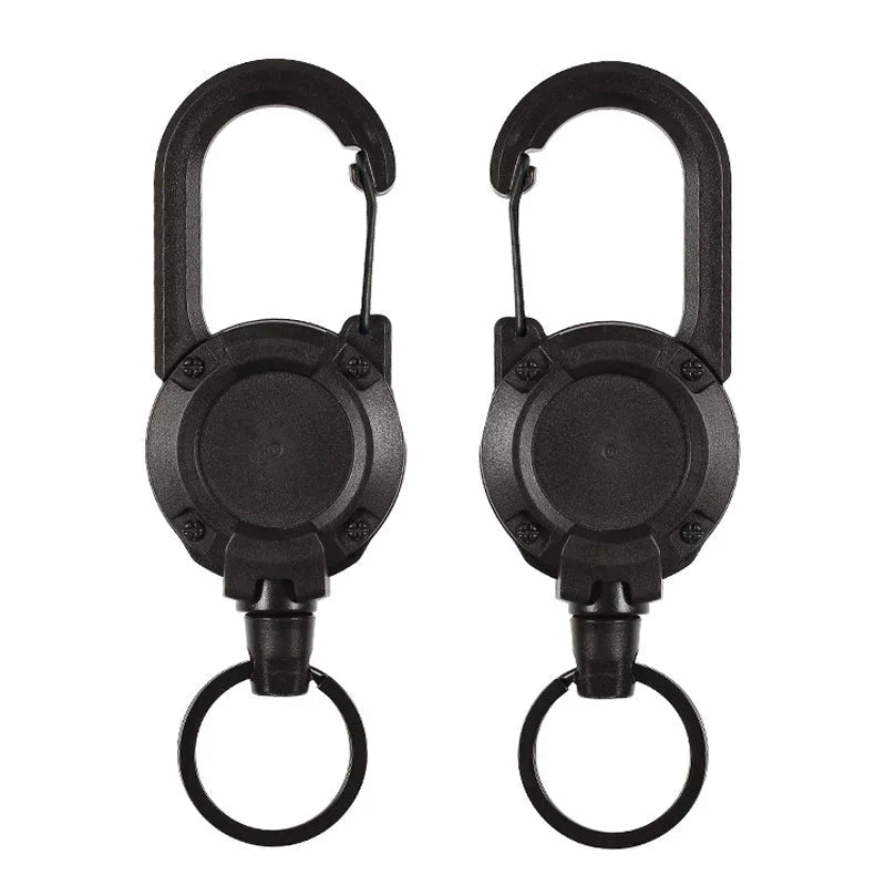 Outdoor Automatic Expandable Wire Rope Luya Theft Protection Tactical Keychain | Bowlift