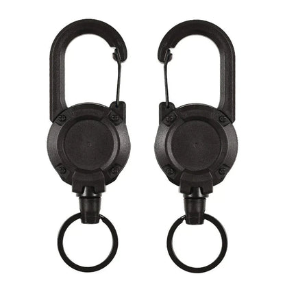 Outdoor Automatic Expandable Wire Rope Luya Theft Protection Tactical Keychain | Bowlift