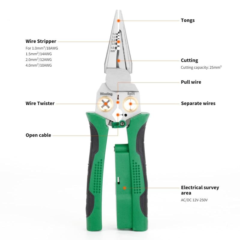 BowLift | 8-in-1 Electrician’s Pliers