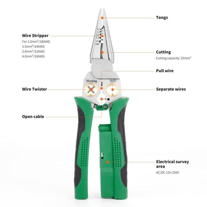 BowLift | 8-in-1 Electrician’s Pliers