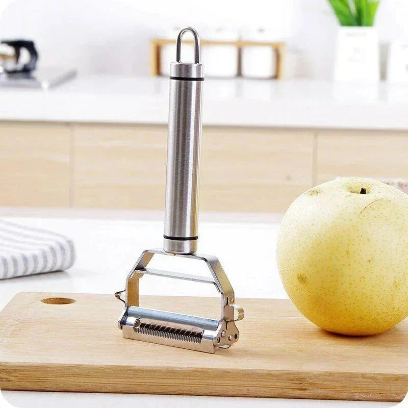 Ultra-sharp stainless steel multi-function vegetable slicer & julienne slicer, potato-carrot grater