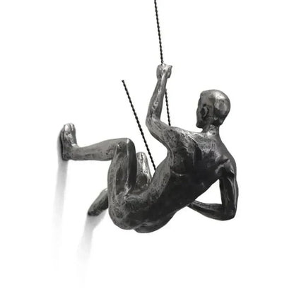 Skanto | Climbing Man Wall Sculpture Set – Modern Resin Art