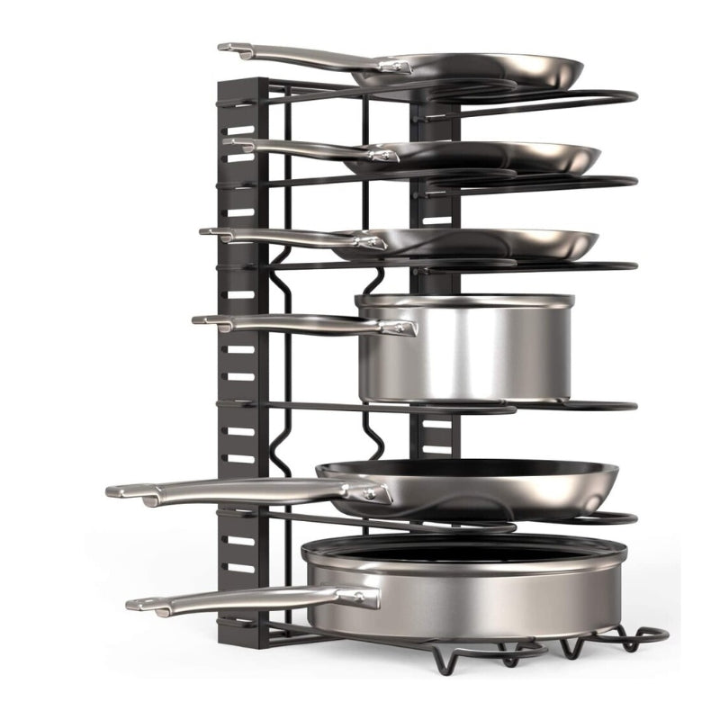 Skanto | SpaceFlex Adjustable Pot & Lid Organizer | Kitchen Organization & Flexibility