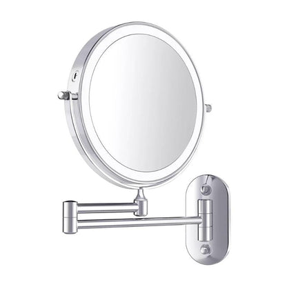 Skanto LED Magnifying Mirror | Rechargeable | Cosmetics & Bath | Chrome Silver