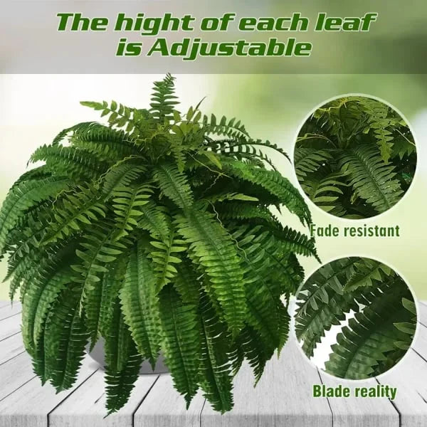 Skanto | UV-Resistant Lifelike Artificial Boston Fern – Perfect for Outdoor Decor