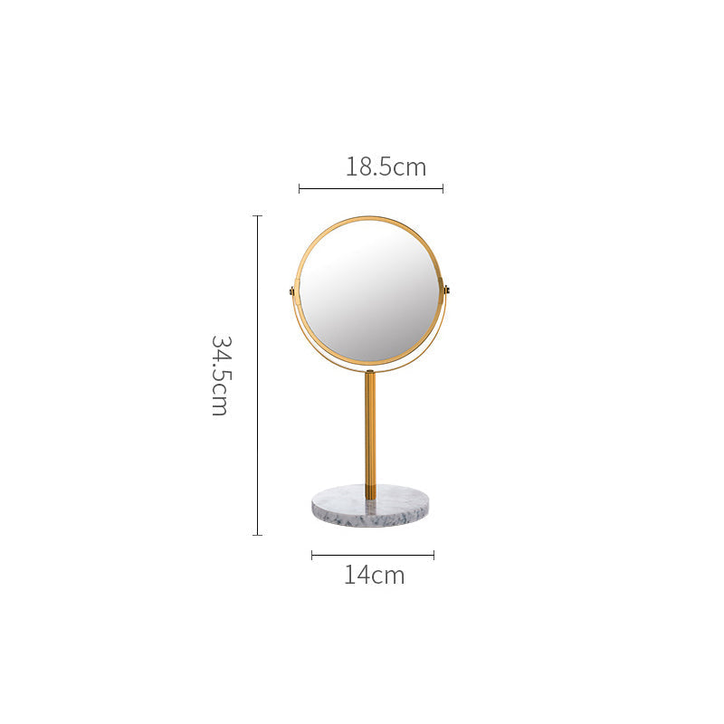 BowLift | Natural Marble 360 Rotating Makeup Vanity Mirror