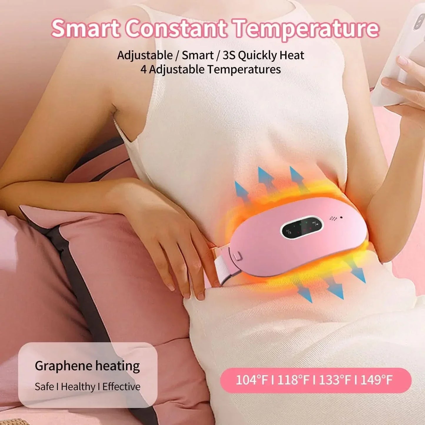 Skanto | Menstrual & Abdominal Pain Relief with Graphene Heat & Vibration Massage