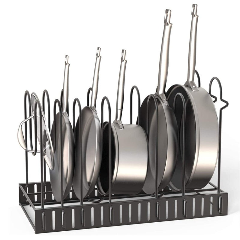 Skanto | SpaceFlex Adjustable Pot & Lid Organizer | Kitchen Organization & Flexibility