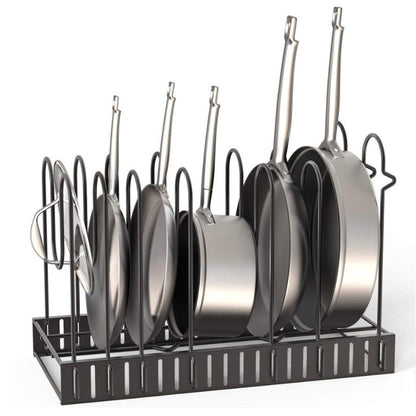 Skanto | SpaceFlex Adjustable Pot & Lid Organizer | Kitchen Organization & Flexibility