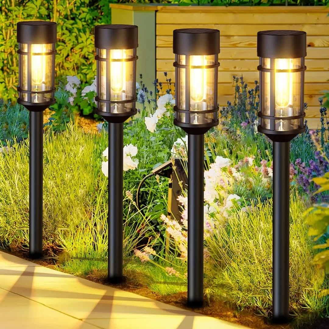 Skanto | Solar Pathway Light | Auto Dusk Sensor | IP65 Waterproof | Warm White LED | 12hr Runtime | Set of 2