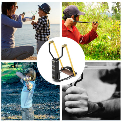 Foldable wrist slingshot.
