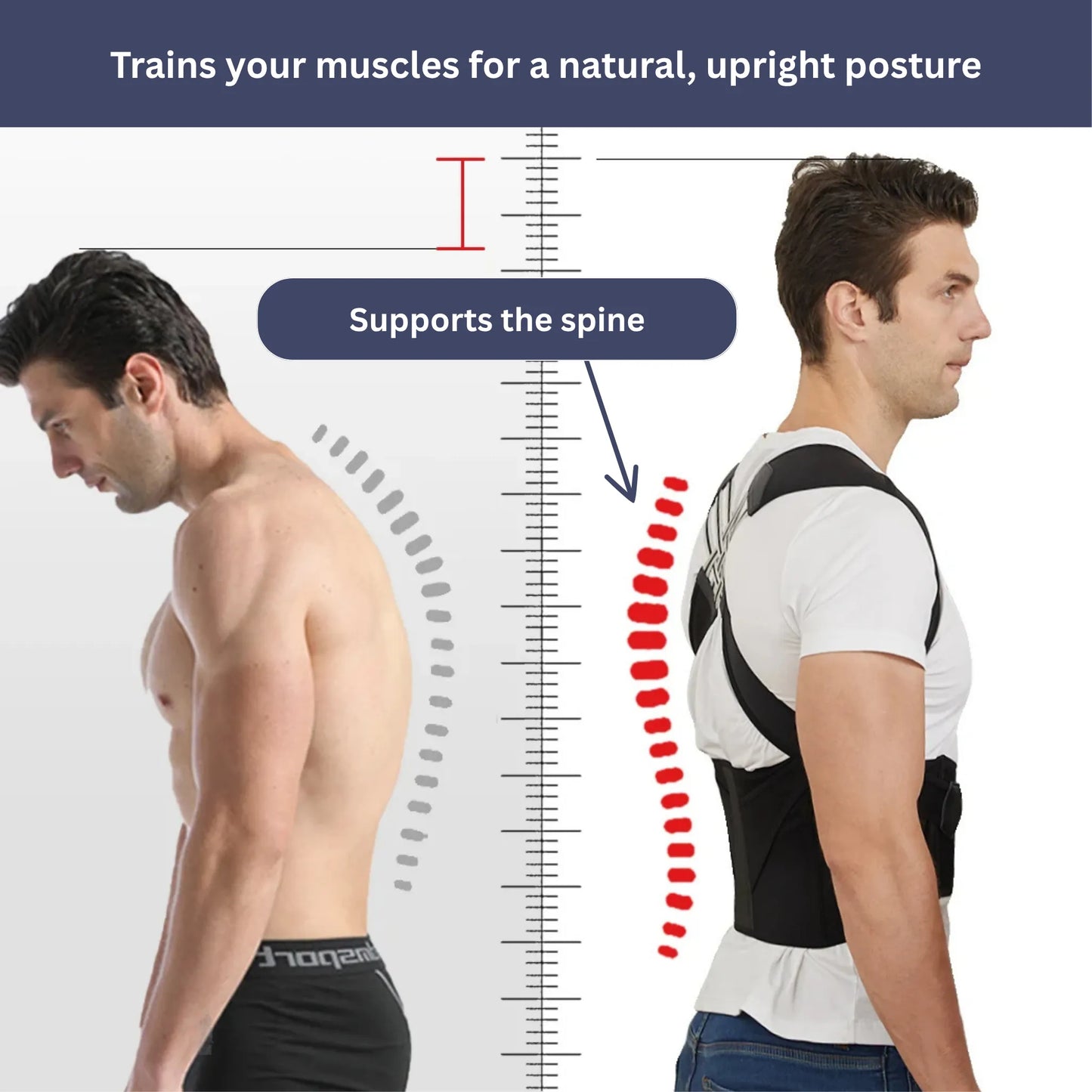 Skanto | Back Support & Posture Corrector | Adjustable, Comfortable & Ideal for Improving Confidence & Posture
