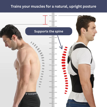 Skanto | Back Support & Posture Corrector | Adjustable, Comfortable & Ideal for Improving Confidence & Posture