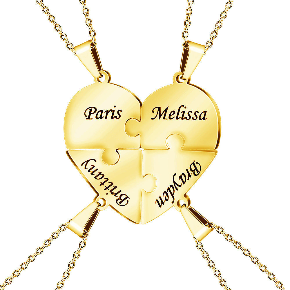 BowLift | Personalized Family Heart Puzzle Necklace