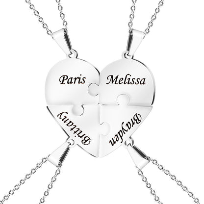 BowLift | Personalized Family Heart Puzzle Necklace