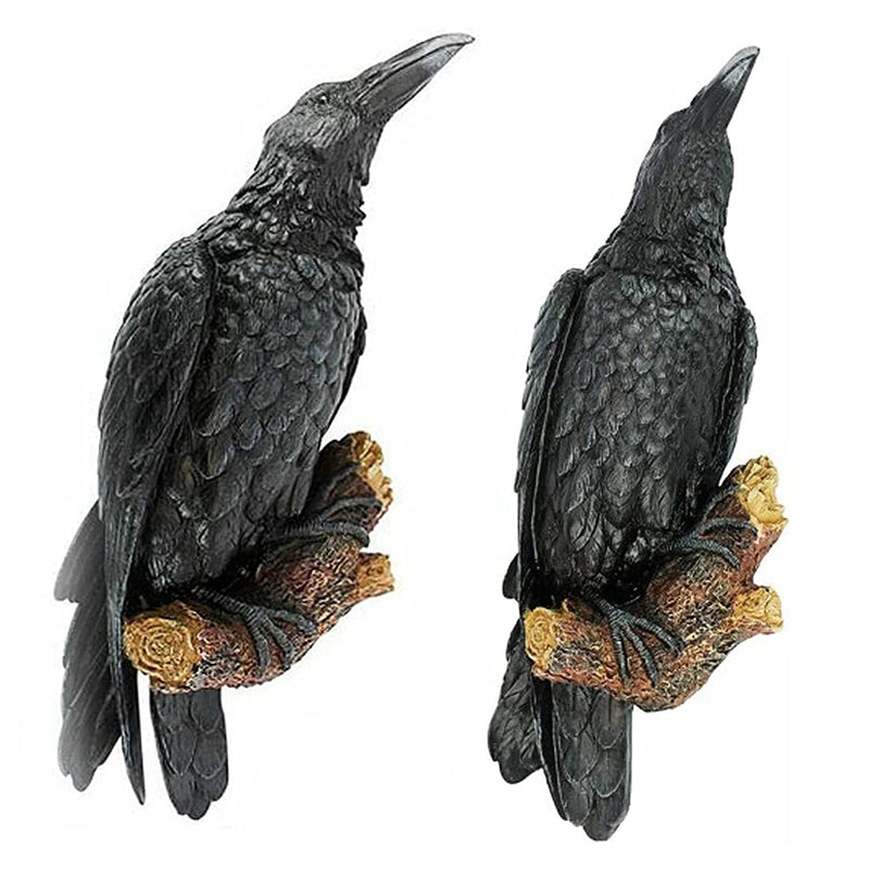 Noctura Realistic Decorative Raven – Atmospheric Decoration for Home & Garden Bowlift