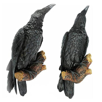 Noctura Realistic Decorative Raven – Atmospheric Decoration for Home & Garden Bowlift