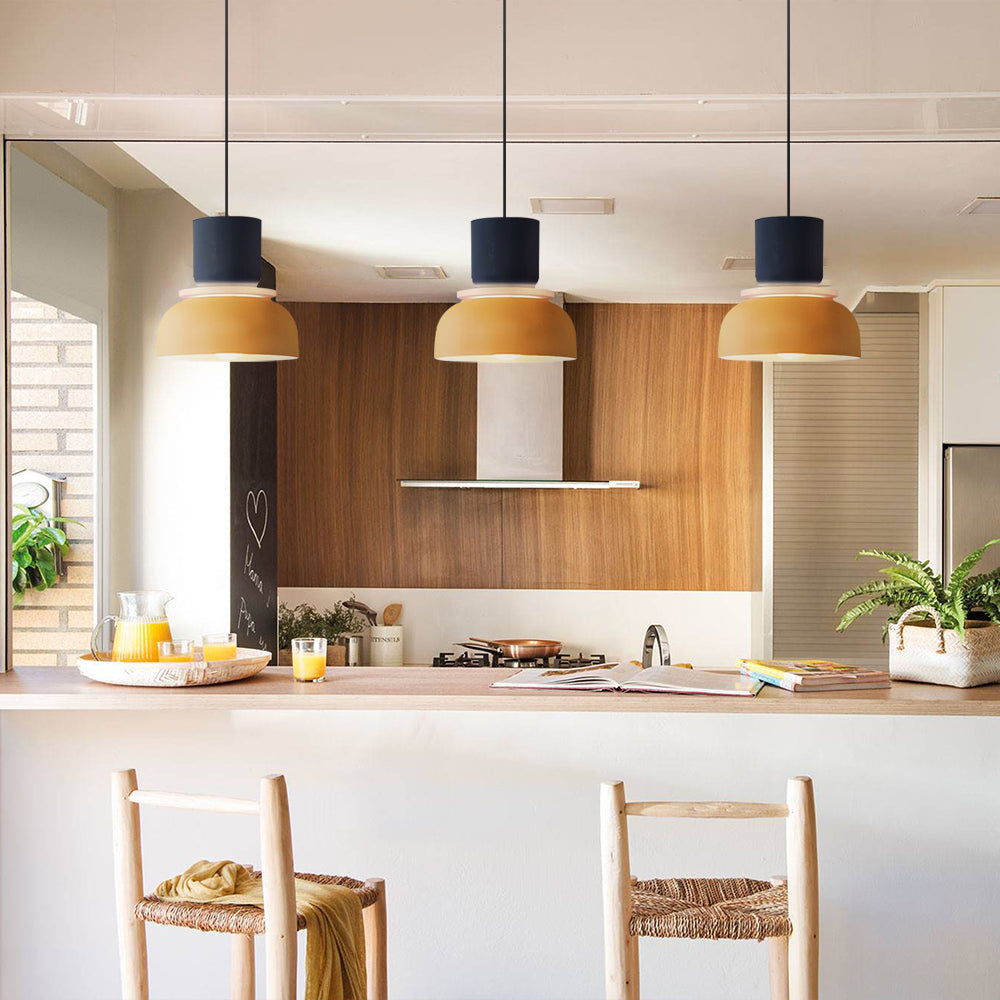 BowLift | Nordic Color Block Pendant Light Fixture - Modern Hanging Lamp for Kitchen & Dining Room