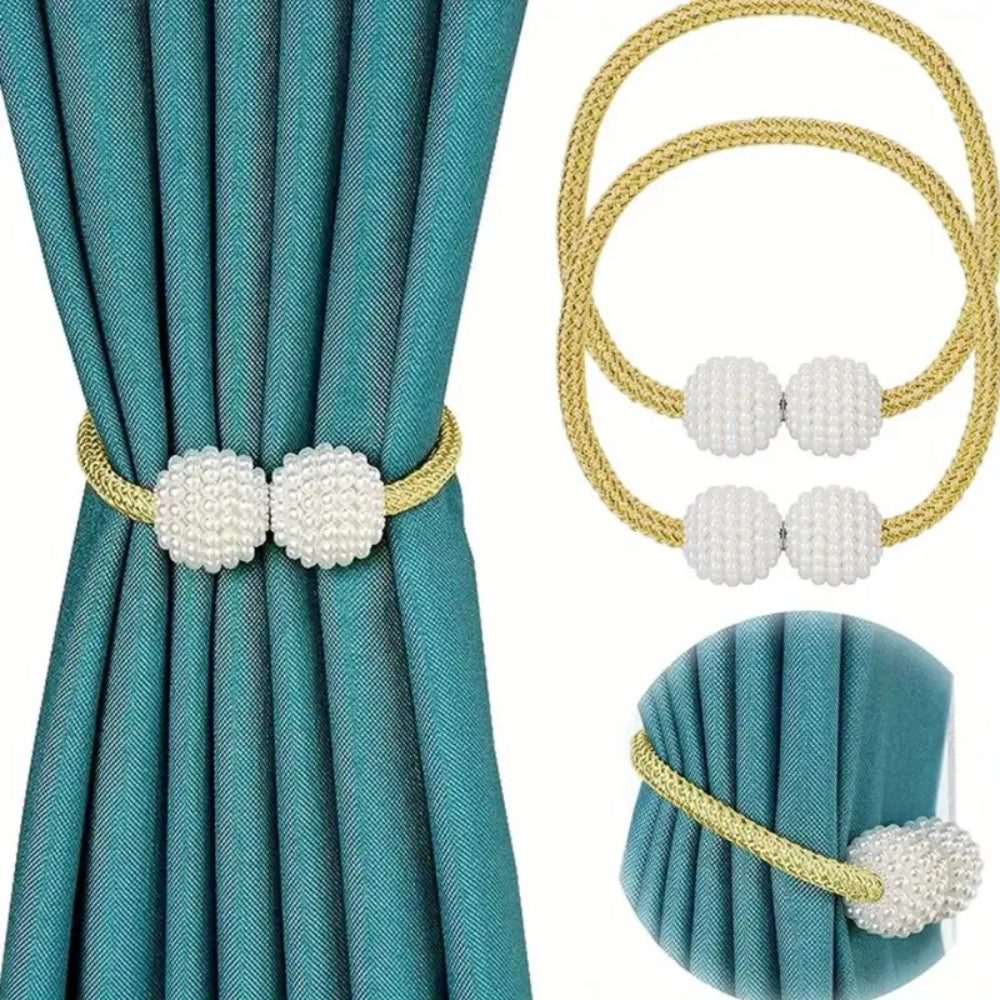 BowLift | Magnetic Pearl Curtain Tie Back | 2pcs Set