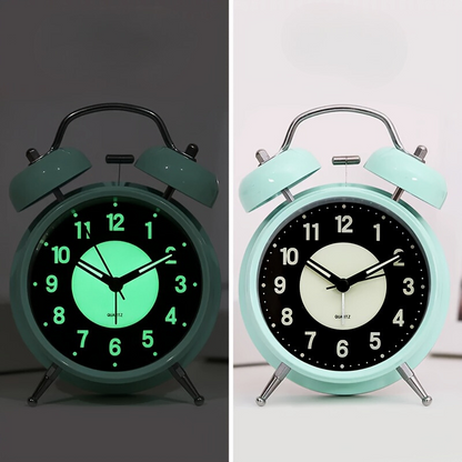 Skanto | LuminousTime - Elegant Metal Alarm Clock with Gentle Lighting for Peaceful Mornings and Evenings