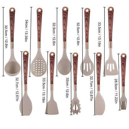 Skanto | Luxury Silicone Kitchen Utensils | 10 Pc Set