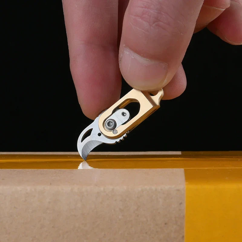 BowLift | Mini Brass Folding Claw - Pocket-Sized Express Opener