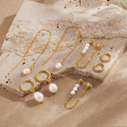 Skanto | 4 Pair Pearl Accent Earring Set