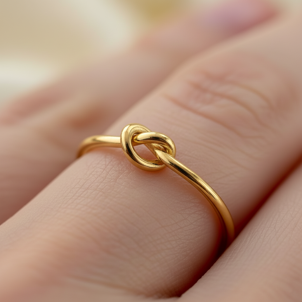 BowLift | Dainty Heart Knot Bond Ring