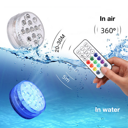 Skanto | Underwater LED Light with Remote Control – RGB Multicolor Pool Lighting for Baths and Ponds