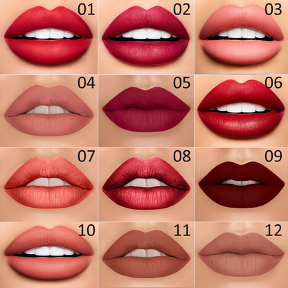 Karnz | 2-in-1 Dual Lipstick & Lip Liner | Matte Texture & Long-Lasting Finish | Highly Pigmented & Waterproof | 12 Shades for Precision Makeup