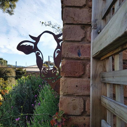 Skanto | Outdoor Garden Peeking Goat Metal Art Indoor Decoration