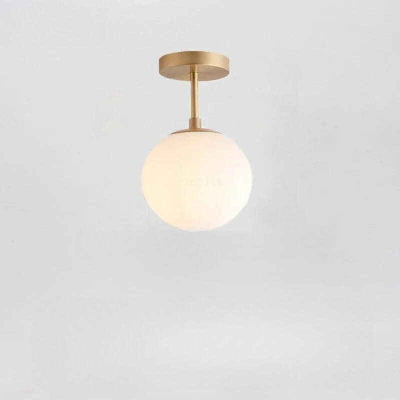 Skanto Skanto | Nordic Style Glass Ceiling Lamp – Elegant White Globe for Any Room