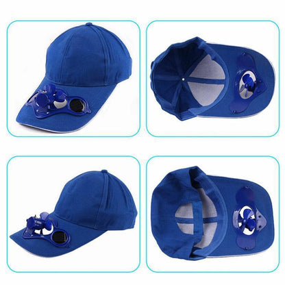 Solar-powered cooling cap
