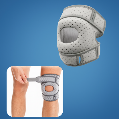 Knee Pain Relief - Breathable Elastic Support - Adjustable Zipper Strap Skanto