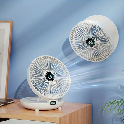 BowLift | Portable Wall Fan | Multifunctional, USB Rechargeable & Whisper Quiet for Home, Office & Outdoor Use