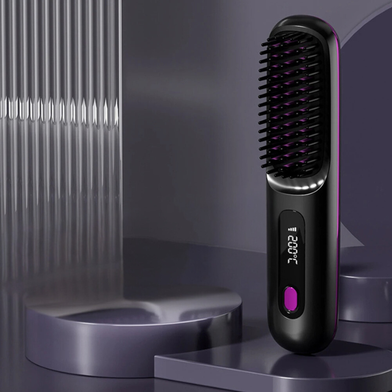 Skanto | Hair Straightener Brush with Digital Display