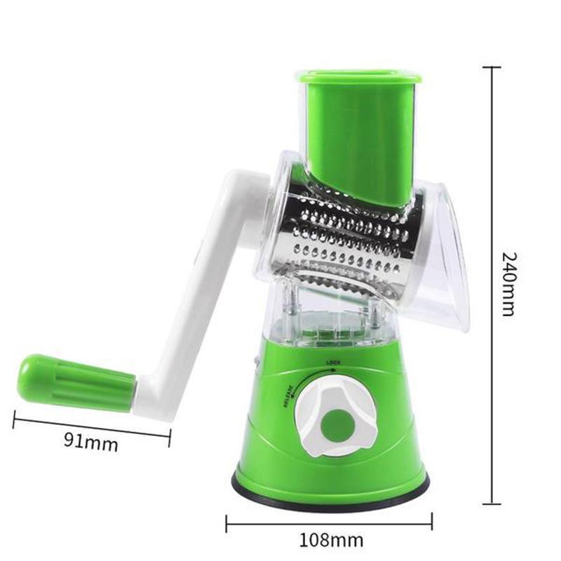 Skanto | 3-in-1 Rotary Grater Vegetable Slicer