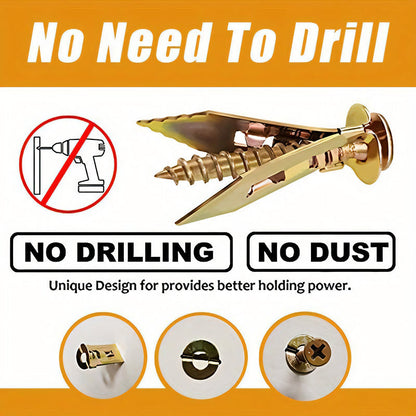 BowLift | Drywall Expansion Anchors + High Strength Zinc Screws Kit (Pack of 100)