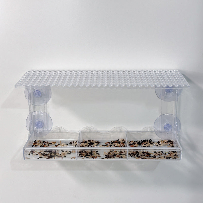Skanto | Outdoor Clear-Window-Suction-Cup-Bird Feeder