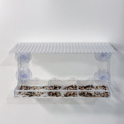 Skanto | Outdoor Clear-Window-Suction-Cup-Bird Feeder