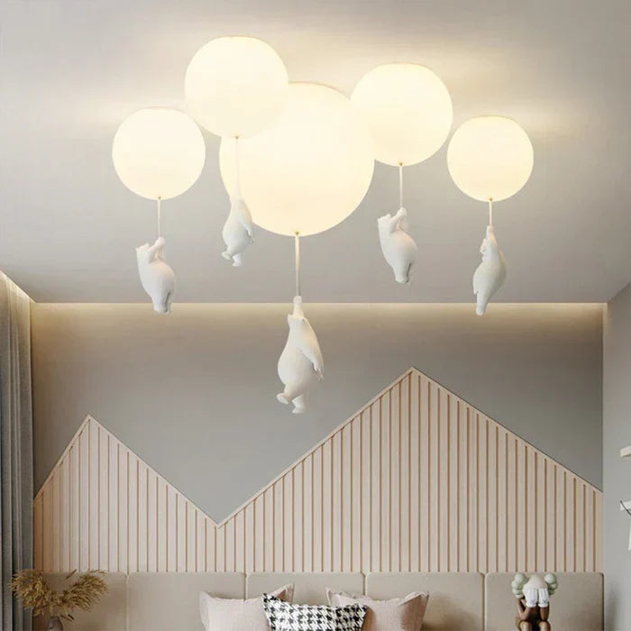 CloudBear – Playful Children's Room Lamp with Balloon