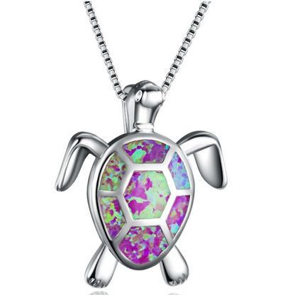 Skanto | Blue Opal Sea Turtle Necklace